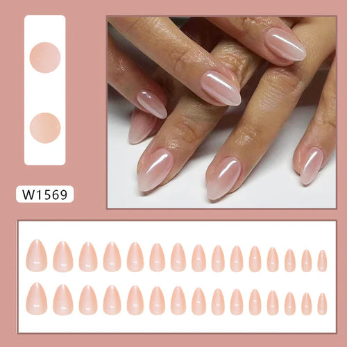 Blush Pink - Press On Nail Set Of 12 - Free 12 Pcs Sticker Sheet, Mini Filers And Scrubbers Included