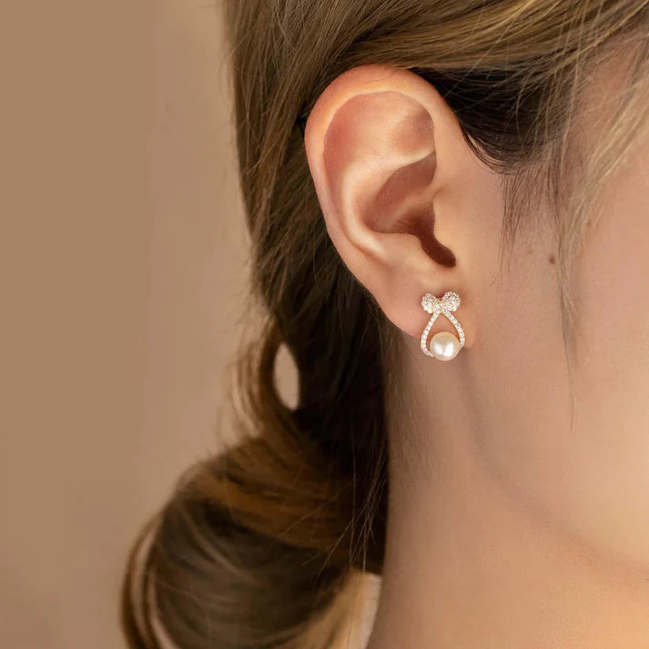 Diamond Silver Hoop - Earring