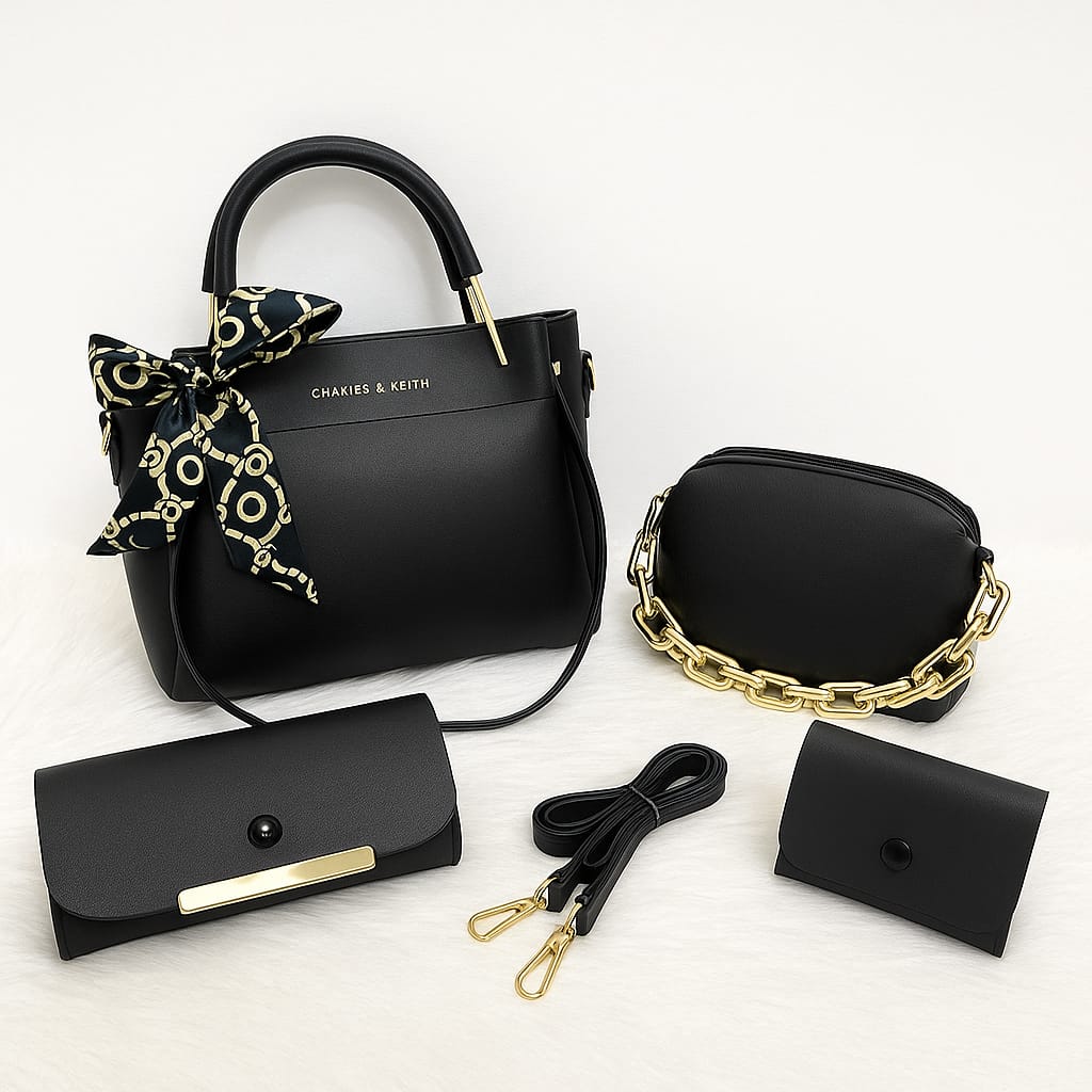 Elegant 4-Piece Handbag Set