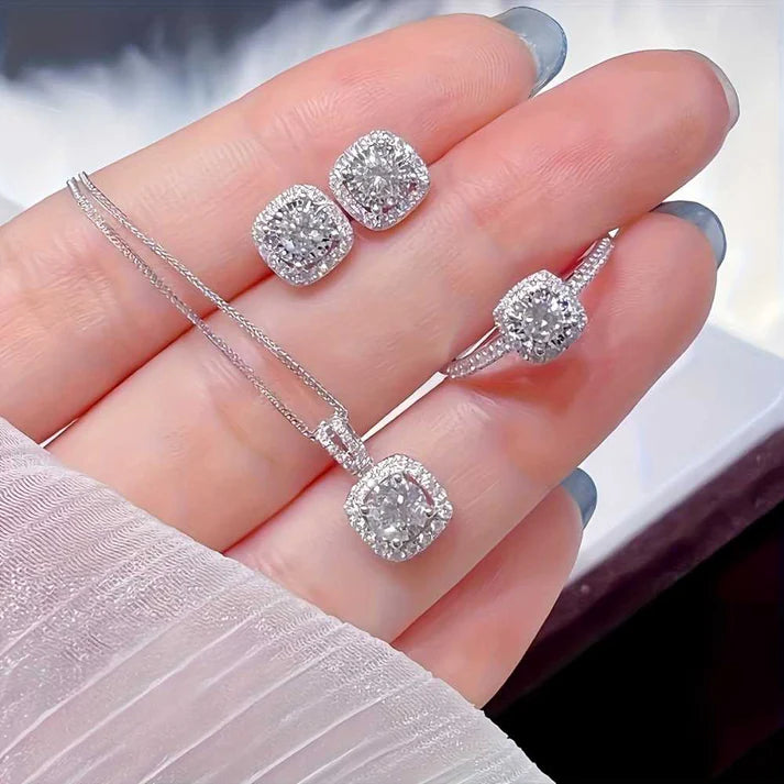 Diamonds Square Silver - Jewelry Set