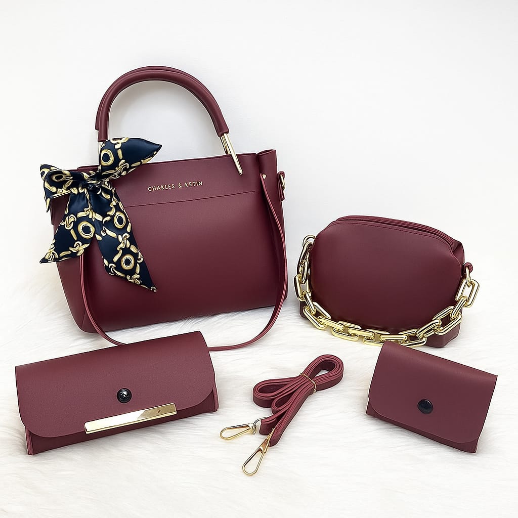 Elegant 4-Piece Handbag Set