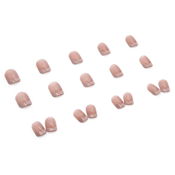 Rose Pink - Press On Nail Set Of 12 - Free 12 Pcs Sticker Sheet, Mini Filers And Scrubbers Included