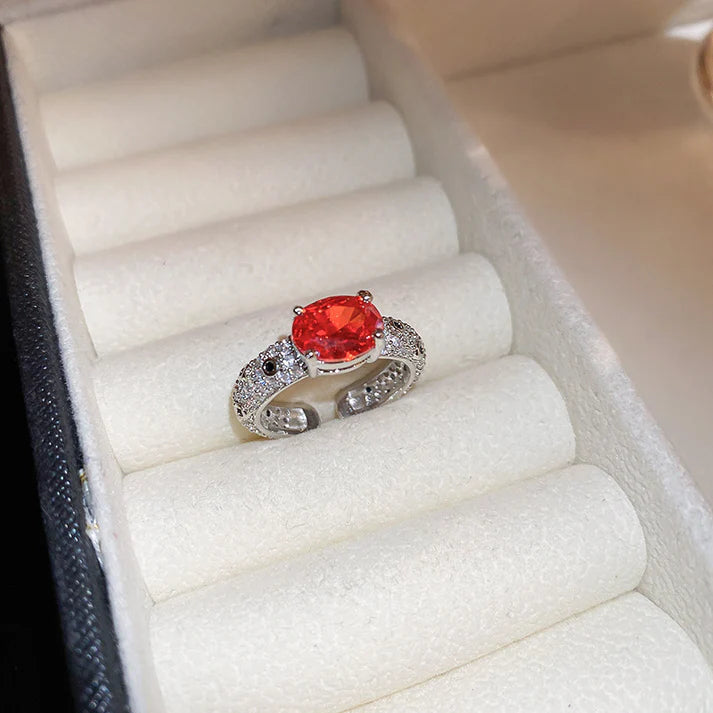 Red Diamond Silver - Ring