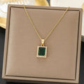 Green Gem Gold - Necklace