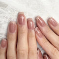 Rose Pink - Press On Nail Set Of 12 - Free 12 Pcs Sticker Sheet, Mini Filers And Scrubbers Included