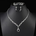 Premium Teardrop Black Diamonds Silver