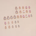 Pastel Pink Bow - Press On Nail Set Of 12 - Free 12 Pcs Sticker Sheet, Mini Filers And Scrubbers IncludedPress On Nail Set Of 12 - Free 12 Pcs Sticker Sheet, Mini Filers And Scrubbers Included