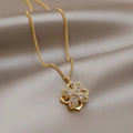 Four Leaf Flower Diamonds - Necklace