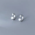 Diamond Silver Hoop - Earring