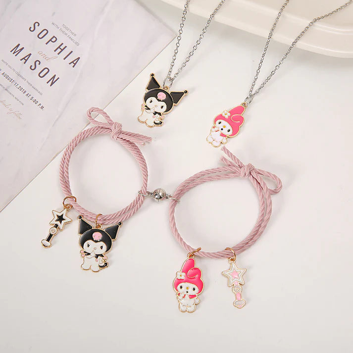 Kuromi & My Melody Style 3 - Jewelry Set Of 4