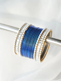 Classy Navy Blue Bangles - Choorian Set