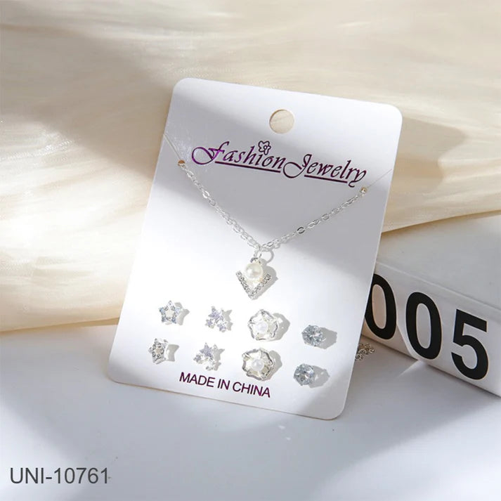 Arrow Pearl Silver - Jewelry Set